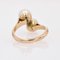French Modern 18 Karat Yellow Gold Duo Ring with Cultured Pearls 8