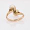 French Modern 18 Karat Yellow Gold Duo Ring with Cultured Pearls, Image 8