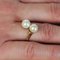 French Modern 18 Karat Yellow Gold Duo Ring with Cultured Pearls, Image 7