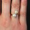 French Modern 18 Karat Yellow Gold Duo Ring with Cultured Pearls 6