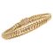 French 18 Karat Yellow Gold Chiseled Curb Bracelet, 1960s, Image 1