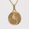 French 18 Karat Yellow Gold Virgin Mary Medal Pendant, 1970s, Image 6