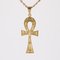 Modern 18 Karat Yellow Gold Egyptian Cross Pendant, Image 8