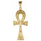 Modern 18 Karat Yellow Gold Egyptian Cross Pendant, Image 1