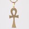Ciondolo a forma di croce egiziana moderna in oro giallo 18 carati, Immagine 7