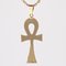 Pendentif Croix Égyptienne Moderne en Or Jaune 18 Carats 7