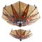 Brutalist Starburst Glass Flush Mount, 1960s, Set of 2, Image 1