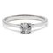 Bague Solitaire en Or Blanc 18k avec Diamant Taille 1