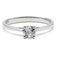 Solitaire Ring in 18k White Gold with Cut Diamond 1