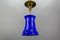 Mid-Century Modern Blue Enameled Iron Pendant Light, 1960s, Image 2