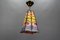Mid-Century Blue, Yellow and Red Stained Glass Pendant Light, 1970s 17