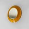 Italian Modern Round Yellow Ocher Plastic Mirror by Cattaneo, 1980s 4