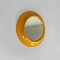 Italian Modern Round Yellow Ocher Plastic Mirror by Cattaneo, 1980s 5