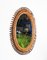 Specchio ovale Costa Azzurra in vimini e bambù a spirale, Italia, anni '60, Immagine 7