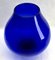 Vintage Italian Cobalt Opalescent Opaline Vase on Base, Florence, 1960s 4