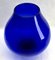 Vintage Italian Cobalt Opalescent Opaline Vase on Base, Florence, 1960s, Image 4