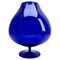 Vase Vintage Opalescent Cobalt sur Socle en Opaline, Italie, 1960s 1
