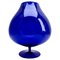 Vintage Italian Cobalt Opalescent Opaline Vase on Base, Florence, 1960s, Image 1