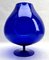 Vase Vintage Opalescent Cobalt sur Socle en Opaline, Italie, 1960s 2