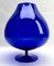 Vintage Italian Cobalt Opalescent Opaline Vase on Base, Florence, 1960s, Image 2