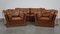 Cognac Rindsleder Castle Sofa und Sessel, 3 . Set 1