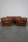 Cognac Rindsleder Castle Sofa und Sessel, 3 . Set 2