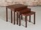 Tables Gigognes Mid-Century en Palissandre de Heggen of Norway, 1970s, Set de 3 1