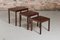 Mid-Century Rosewood Nesting Tables from Heggen of Norway, 1970s, Set of 3, Image 3