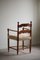 Moderner französischer Sessel aus Eiche & Lammwolle, 1950er 9