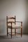 French Modern Armchair in Oak and Lambswool, 1950s 6