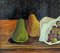 Pears & Grapes, Oil Painting, 1950s, Framed 12
