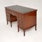 Antique Victorian Leather Top Desk, 1880s 4