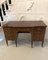 Antique Victorian Mahogany Inlaid Kneehole Desk by Edwards and Roberts, 1880s 1