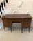 Antique Victorian Mahogany Inlaid Kneehole Desk by Edwards and Roberts, 1880s, Image 1