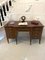 Antique Victorian Mahogany Inlaid Kneehole Desk by Edwards and Roberts, 1880s 2