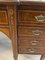 Antique Victorian Mahogany Inlaid Kneehole Desk by Edwards and Roberts, 1880s, Image 12