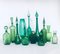 Vasi e decanter in vetro verde, anni '60, set di 12, Immagine 9