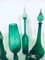 Vasi e decanter in vetro verde, anni '60, set di 12, Immagine 5