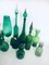 Green Glass Vases & Decanters, 1960s, Set of 12 10