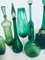 Jarrones y jarras de vidrio verde, años 60. Juego de 12, Imagen 3