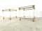 Vintage Acrylic Glass and Brass Side Tables, 1980s, Set of 2 6