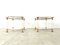 Vintage Acrylic Glass and Brass Side Tables, 1980s, Set of 2, Image 1