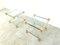 Vintage Acrylic Glass and Brass Side Tables, 1980s, Set of 2 7