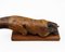 Geschnitzte Mid-Century Otter Skulptur aus Ulmenholz, 1960er 5