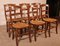 French Oak Dining Chairs, Set of 6 3