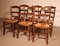 French Oak Dining Chairs, Set of 6 4