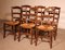 French Oak Dining Chairs, Set of 6, Image 4