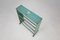 Small Industrial Mint-Colored Rack or Bookcase with 4 Shelves, Belgium, 1920s, Image 12