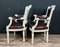 Louis XVI Cabriolet Armchairs in Lacquered Wood and Leather, Set of 2 2