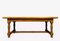Large Mid-Century Louis XIII Style Farmhouse or Refectory Table in Blonde Oak, Image 1